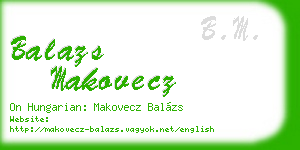 balazs makovecz business card