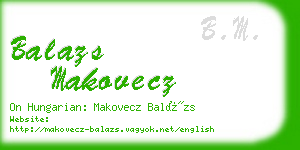 balazs makovecz business card